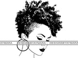 Afro Woman #1  SVG Cut File for Silhouette and Cricut