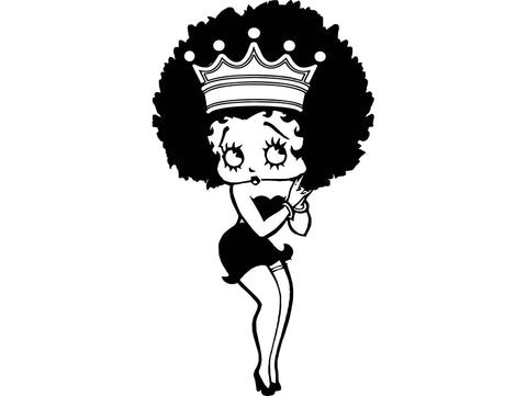 Afro Beautiful Black Woman SVG African American Ethnicity Afro Puffy Hairstyle Beauty Salon Queen Diva Classy Lady  .SVG .EPS .PNG Vector Clipart Digital Cricut Circuit Cut Cutting