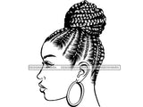 Braids Diva Hairstyle Glamour Melanin SVG PNG JPG Cut Files For Silhouette Cricut and More!