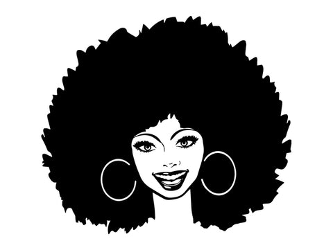 Afro Beautiful Black Woman SVG African American Ethnicity Afro Puffy Hairstyle Beauty Salon Queen Diva Classy Lady  Beautiful People Beauty Salon Princess