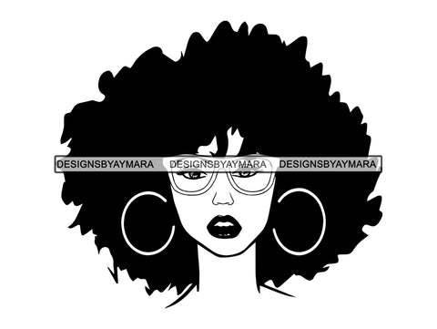 Afro Lady SVG Cut File For Silhouette and Cricut