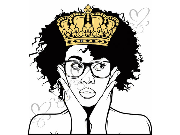 Afro Beautiful Black Woman SVG African American Ethnicity Afro Puffy Hairstyle Beauty Salon Queen Diva Classy Lady  Beautiful People Beauty Salon Princess