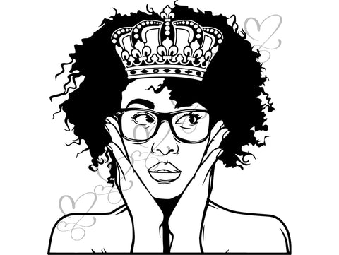 Afro Beautiful Black Woman SVG African American Ethnicity Afro Puffy Hairstyle Beauty Salon Queen Diva Classy Lady  Beautiful People Beauty Salon Princess