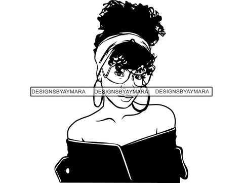 Beautiful Afro Woman SVG Make Up Artist Fabulous Queen Diva Classy Lady Princess Hairstyle Lips Eyelashes SVG PNG EPS JPG Vector Cricut Cutting Circuit Cut