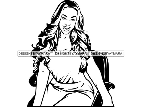Beautiful Afro Woman SVG Make Up Artist Fabulous Queen Diva Classy Lady Princess Hairstyle Lips Eyelashes SVG PNG EPS JPG Vector Cricut Cutting Circuit Cut