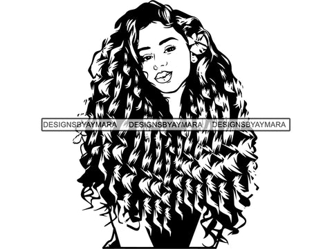 Beautiful Afro Woman SVG Make Up Artist Fabulous Queen Diva Classy Lady Princess Hairstyle Lips Eyelashes SVG PNG EPS JPG Vector Cricut Cutting Circuit Cut