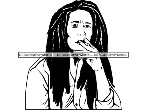 Rasta Dreads Jamaica Rastafarian Dreadlocks Marijuana Herbal Cannabis African Ethnicity Smoking Activity Jamaican Culture Caribbean  .SVG .EPS .PNG Vector Clipart Digital Download Circuit Cut Cutting