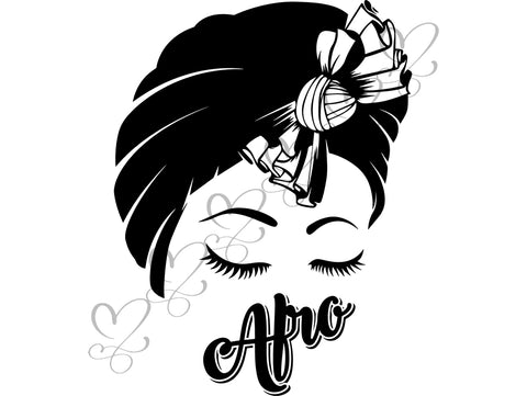 Afro Beautiful Black Woman SVG African American Ethnicity Afro Puffy Hairstyle Beauty Salon Queen Diva Classy Lady  Beautiful People Beauty Salon Princess