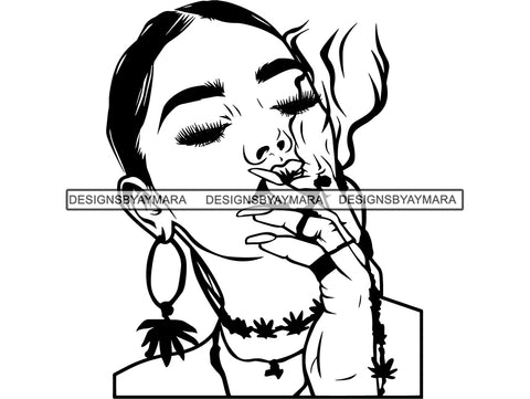 Woman Smoking Weed SVG Bong Cannabis Marijuana Blunt Join Pot 420 High Life Smoke Smoker Weed